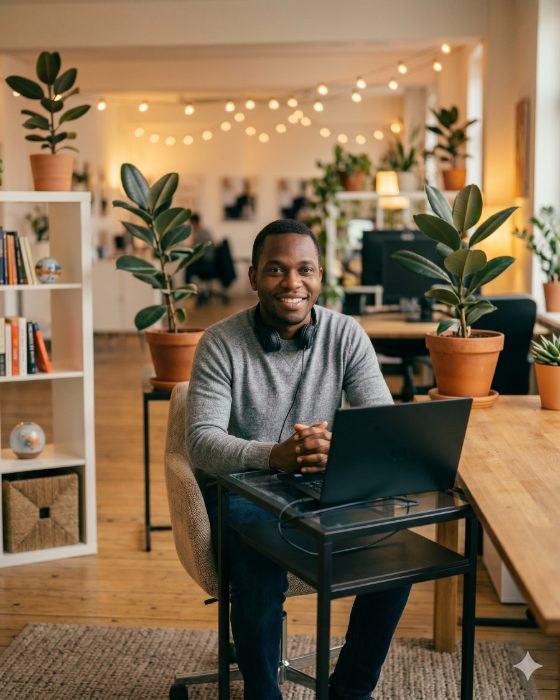 David Okafor, KI-generiertes Bild